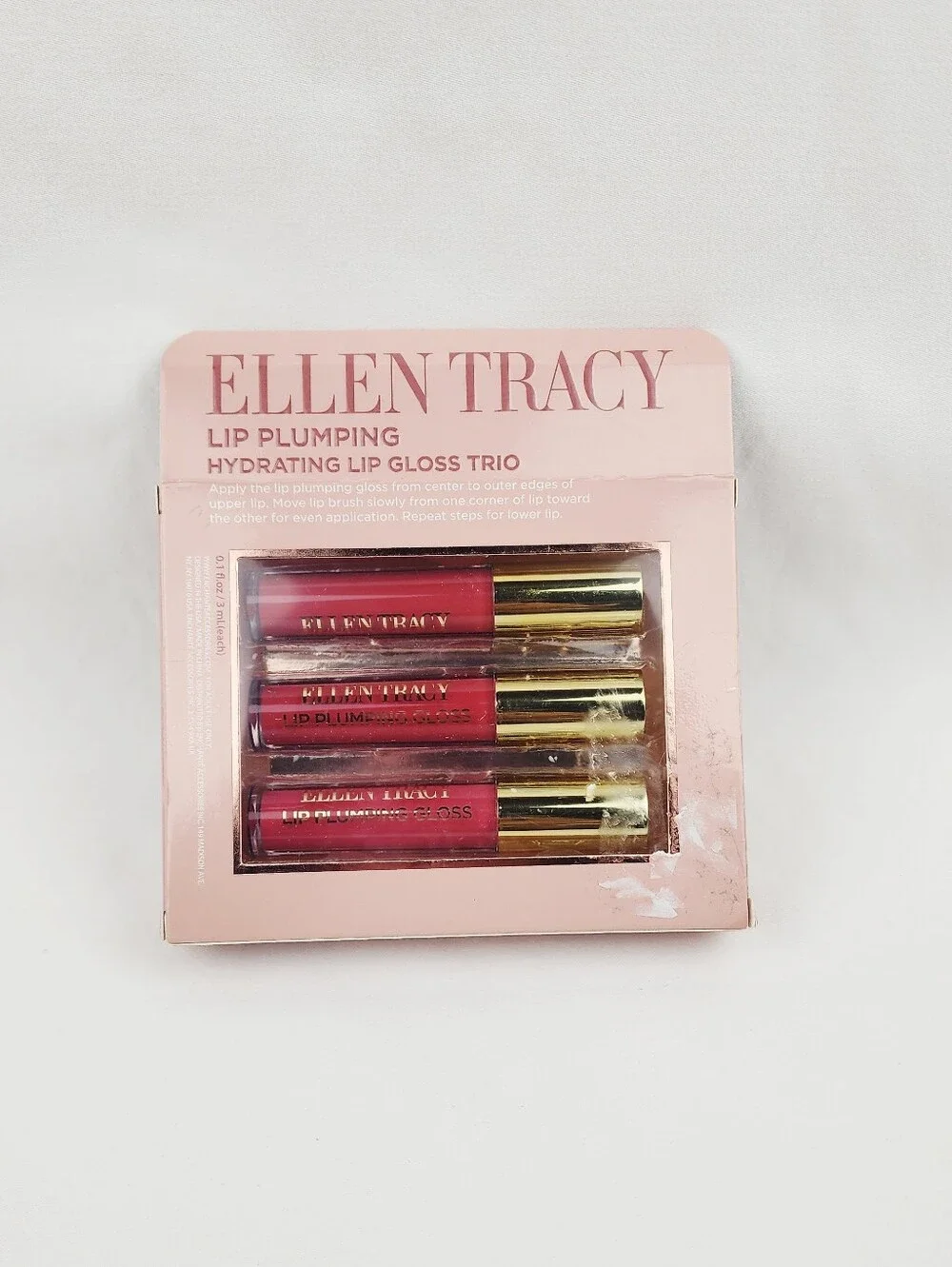 Ellen Tracy Lip Plumping Hydrating Lip Gloss Trio